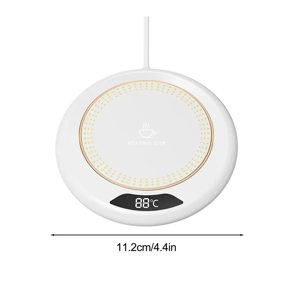 USB Heating Coaster 3 Speed Adjustment Thermostatic 55 Degrees Constant Temperature Warmer for Coffee Mug Milk Tea Water Cup