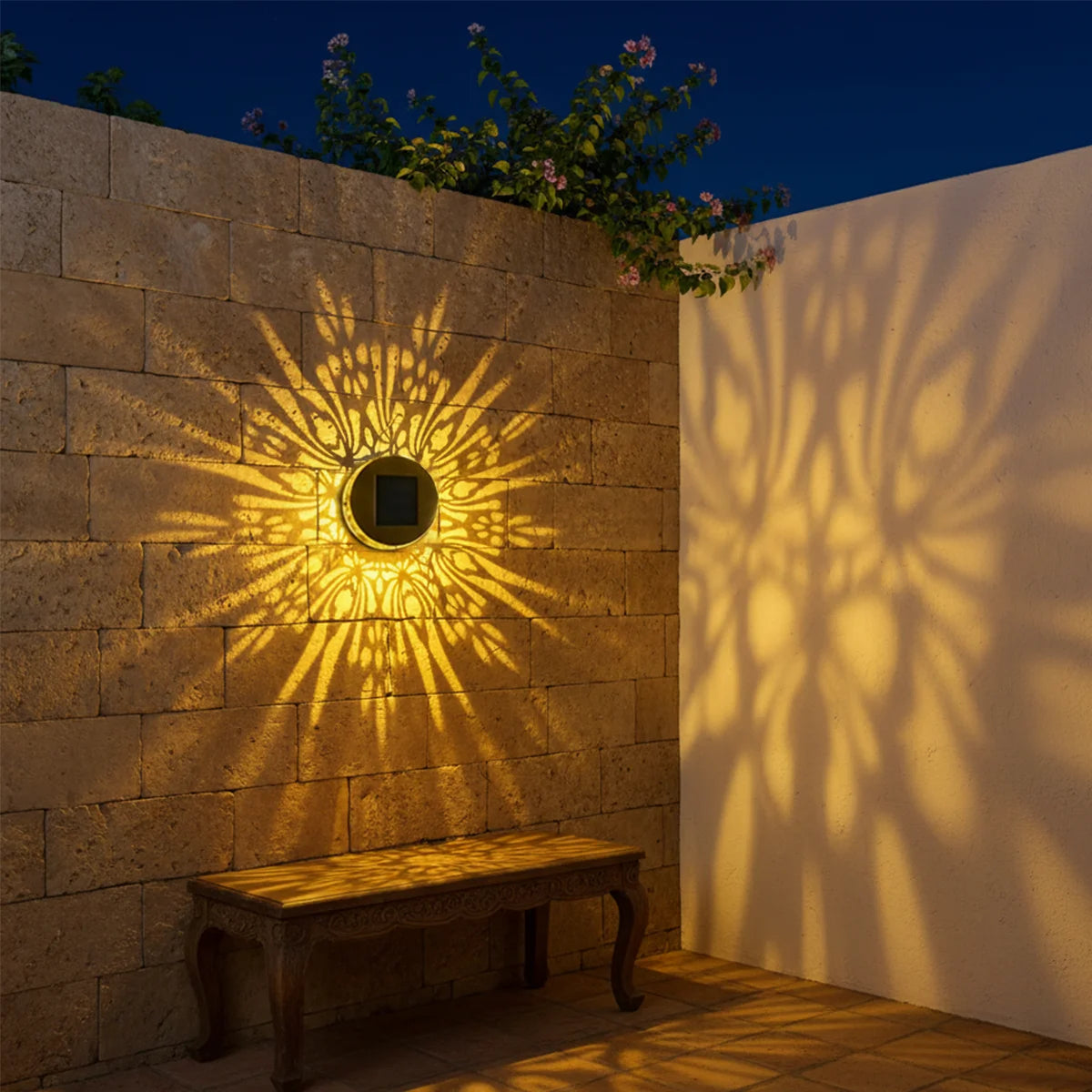 Solar Wall Fence Light Lamp Deck Lights Outdoor Powered Garden Decorative Yard Post Patio Led For Stairs Waterproof Metal Steps